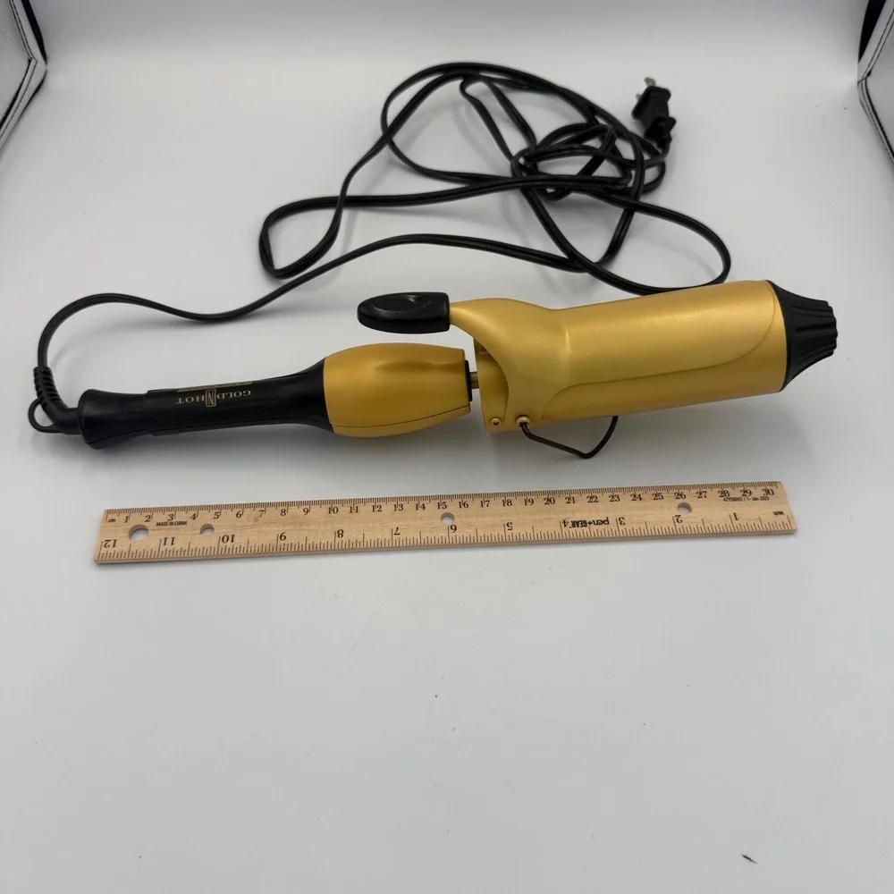 Gold N Hot Ceramic Professional 2 Inch Curling Iron Gold Black DS-719I/16